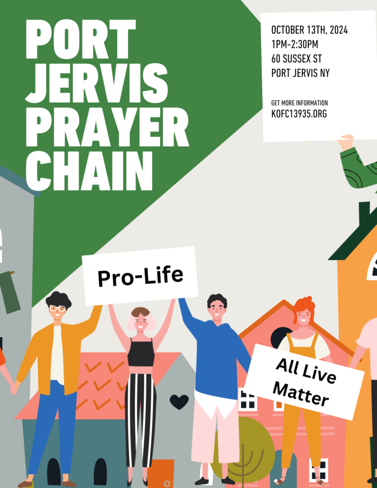 Port Jervis Prayer Chain 2024 - John Paul II Council #13935
